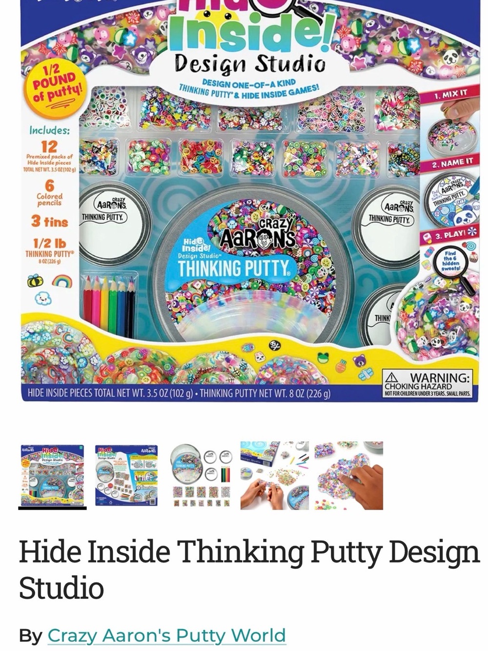 Hide Inside! Design Studio Thinking Putty Kit - Multicolor - Picture 2 of 4